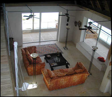 living room viewed from the loft lounge room