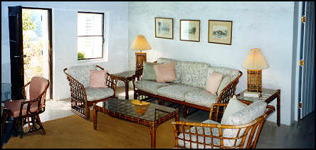 living room at Anegada cottage