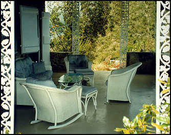 communal porch at Guana Island