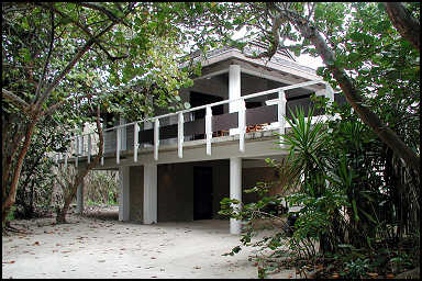 Land entry to Cottage which is on the upper level