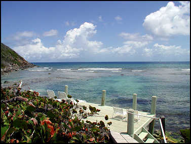 North Beach Cottage waterside deck