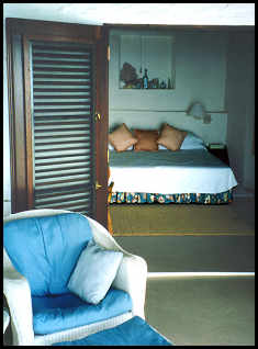 One of Guana's bedrooms with patio