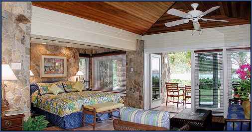 Downstairs Beachfront room with patio