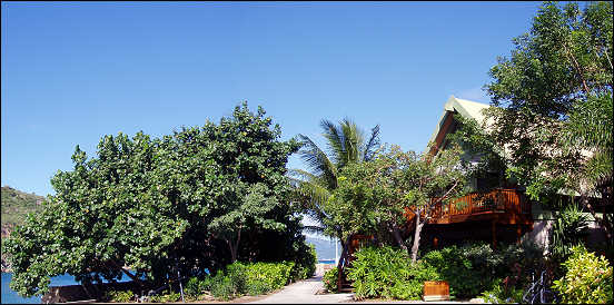 View of Garden Rooms from harbor side