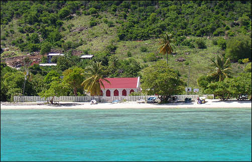 Seaside church on Jost Van Dyke