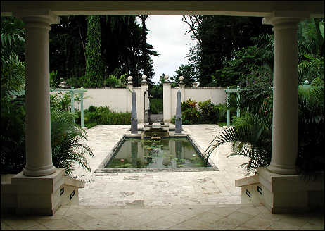 One of the many reflecting pools