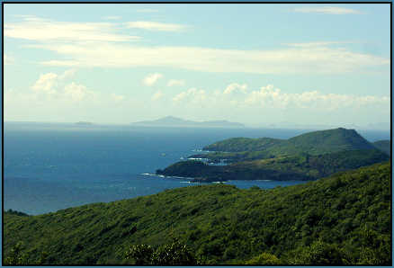 View across Bequia to Mustique
