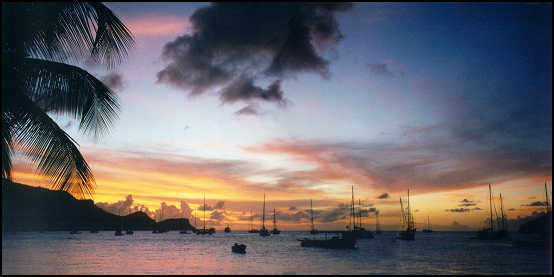 Bequia sunset photographed from the Gingerbread Inn