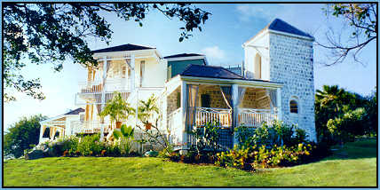 Coulinout House with rooms and porches angled in different directions.