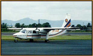 Mustique Airways 8 seat Islander plane