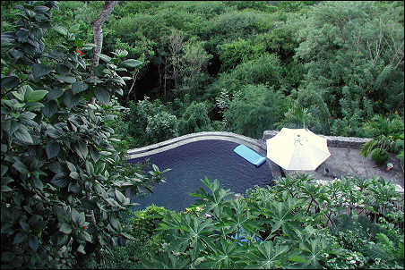 View of pool from bar