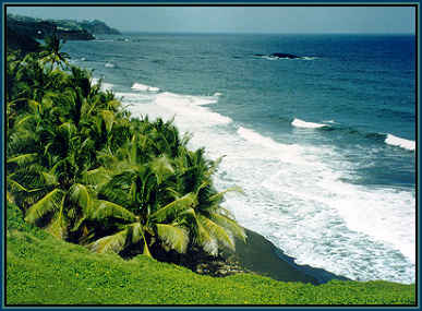 Beach on the Atlantic side of the island