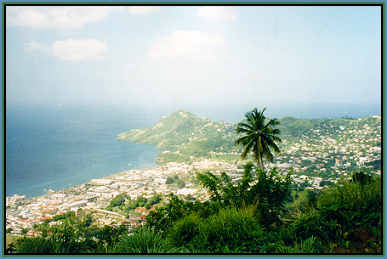 View from the high hills overlooking Kingston