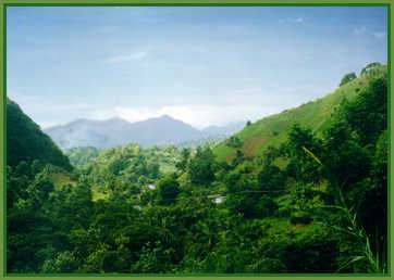 St. Vincent valley surrounded by mountains