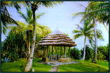 one of the gazebos on Young Islands hilltop