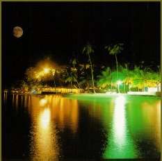 Anse Chastanet beach at night