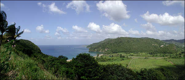 View of island south of Castries