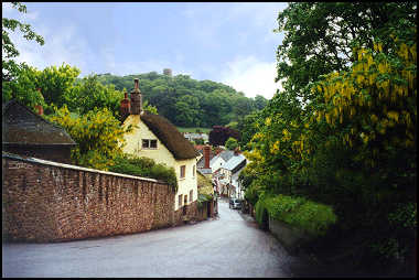 Village road in Dunster