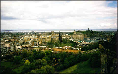 View of Edinburgh from the castle