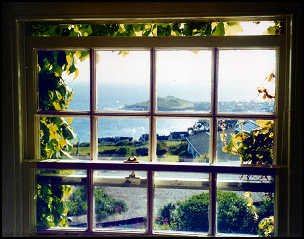 View of St. Ives from window in Room 4 at the Garrack Hotel