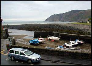 Tide is OUT and the boats are on the sea bottom.