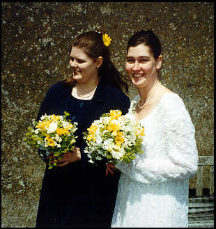 Betsy and Kara before the ceremony