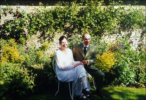 Kara and Nick in the garden