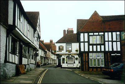 streets of Midhurst next to hotel