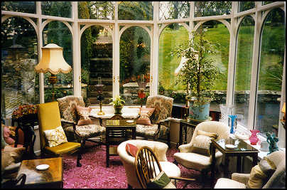 Conservatory garden rooms at Sharrow Bay