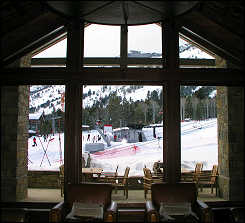 View of the mountain from a lounge area