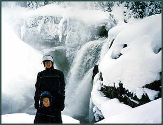 frozen waterfalls with Jeff and Corinne McKamey