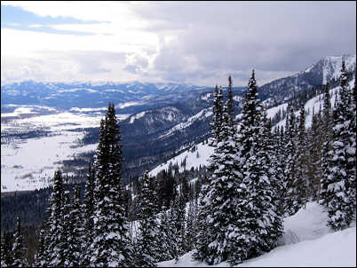 Valley as seen from the top runs