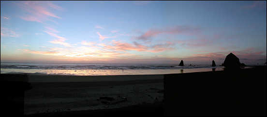 Sunset over Cannon Beach