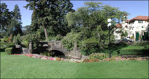 Gardens in front of hotel