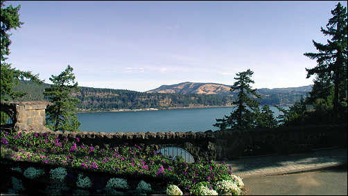 View of gorge and river from hotel