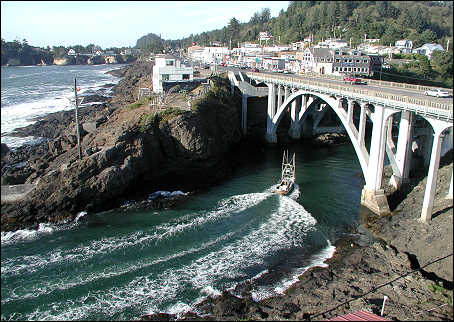 Bridge and town of Depoe Bay
