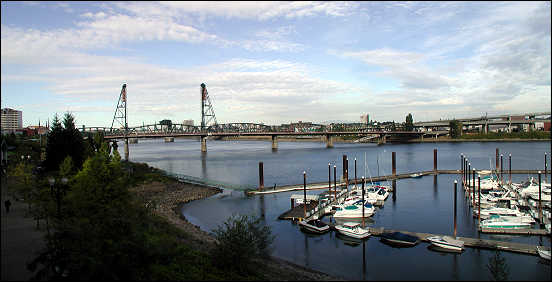 View from the balcony of our RiverPlace apartment