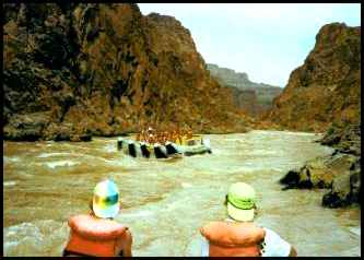 Floating down the river.