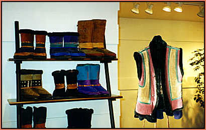 Handcrafted boots and a vest at Yarrow