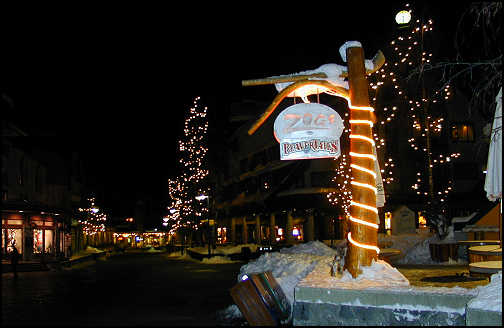 Whistler at night