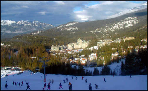 Chateau Whistler Hotel from the Whistler Gondola