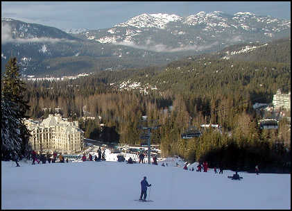 Pan Pacific Condo Hotel as seen from Whistler Gondola