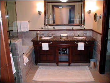 Large spacious bathroom - one in every suite and bedroom
