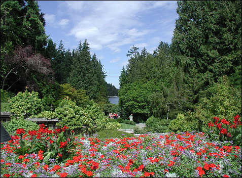 Butchart Gardens overlook toward the lake