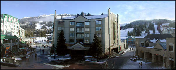 View of Carlton Lodge and both Mountains as seen from Crystal Lodge