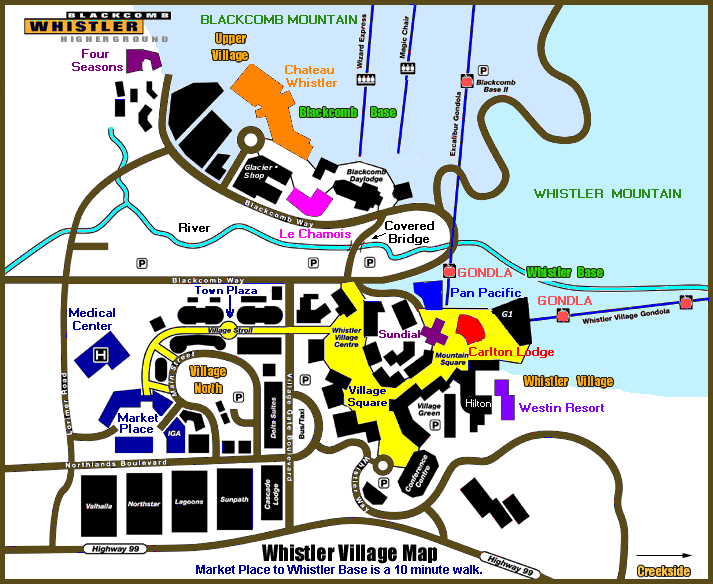 whistler village map