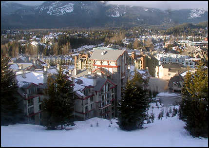 Westin Hotel Resort as seen from Whistler Gondola